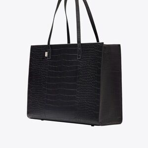 BEIS The Large Work Tote 
in Black Croc
